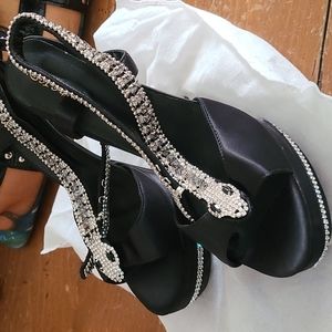 Snake elegant high heels platform